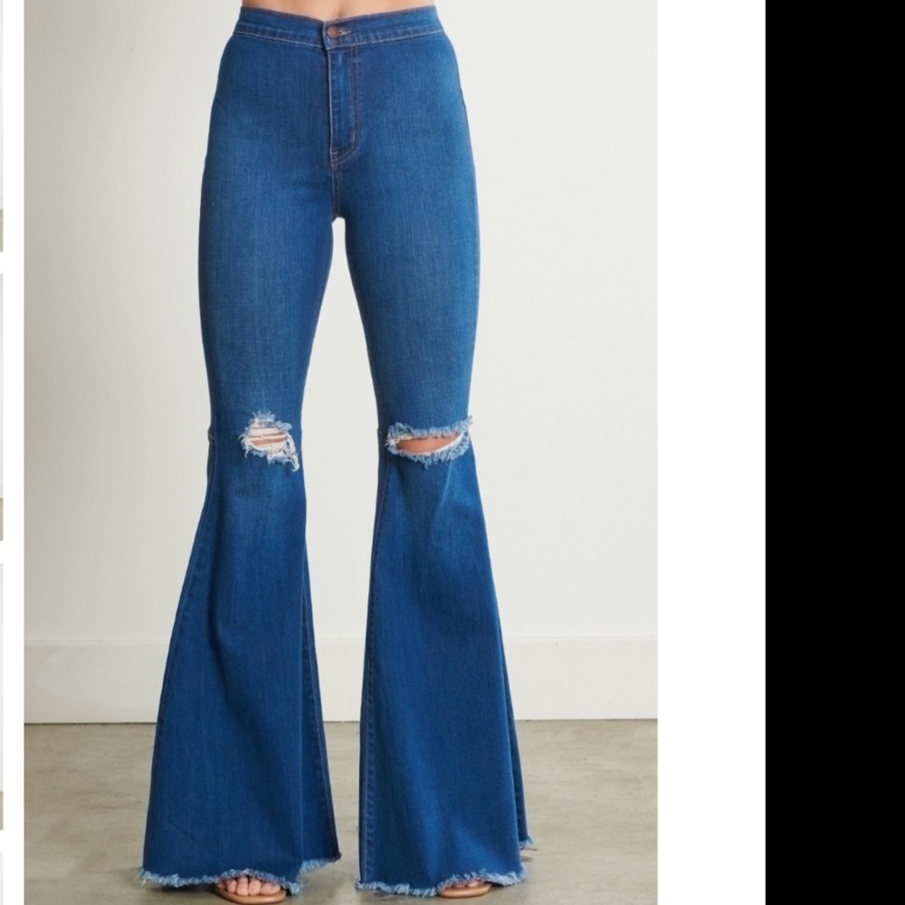 Bella Flare Jeans medium stone - Picture 4 of 5